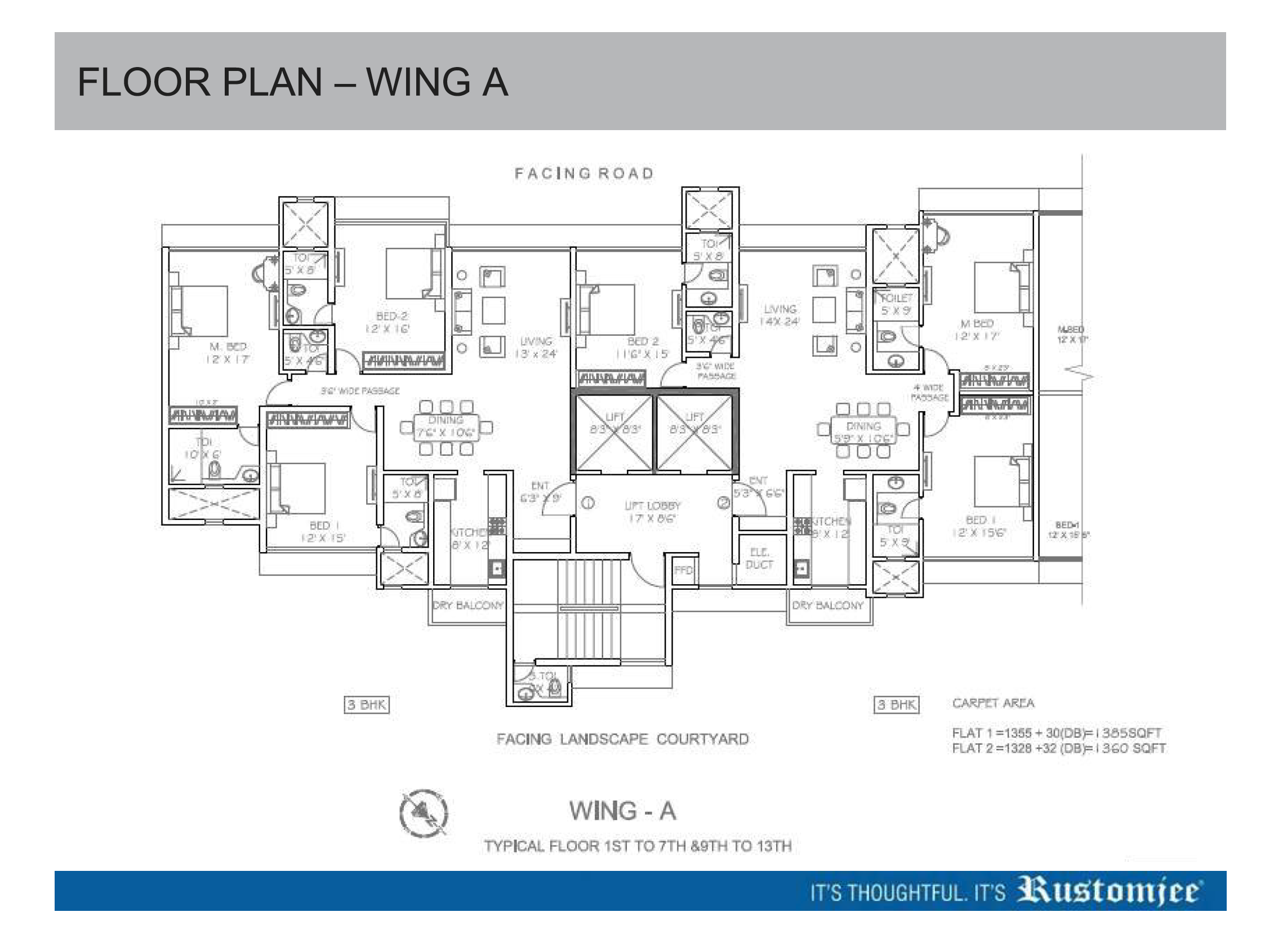 Floor Plan - Rustomjee Paramount, Khar West